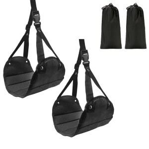 2팩 항공 여행용 풋 해먹 부드러운 스펀지가 달린 풋레스트 휴대용 여행 필수품 캠핑 하이킹을 위한