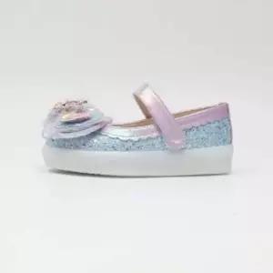 투명리본펄 LED 새학기 글리터 여아구두