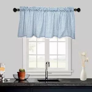 [하프클럽/셀러허브]체크 바란스 부엌커튼 커튼 가리개 반커텐