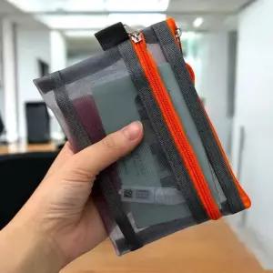 카드지갑 동전 메쉬 그레이