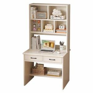 원룸책상 폭좁은 일체형책장 700 수납함 북유럽 목재 700책상 1000 중등 정면책상