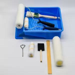 12피스 가정용 페인트 키트 브러시 트레이 라이너 롤러 미니 용품 폼 하우스 도구 및 인테리어