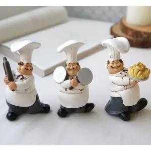 [하프클럽/셀러허브]주방장 장식인형 테이블소품 카페 소품 3종