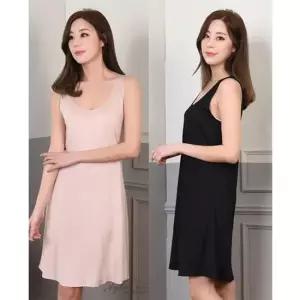 무광)인견 여성 롱슬립 런닝 원피스 슬립 원피스슬립 인견슬립 원피스인견 롱슬립