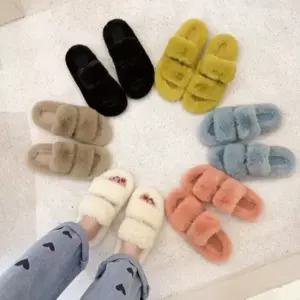컬러 여성 캐주얼 털 슬리퍼 방한화 털신발 겨울신발 털슬리퍼 방한슬리퍼 겨울슬리퍼