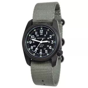 Bertucci 남성용 A-2T 빈티지 - 블랙 / 디펜더 드랩 나일론, 쿼츠 무브먼트 301982