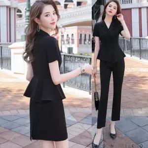 여름 화이트 병원 성형외과 뷰티샵 유니폼 원무과 여성 스커트S 정장반팔