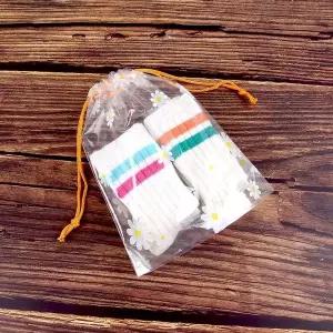 플라워 투명 파우치 복조리형 16x20