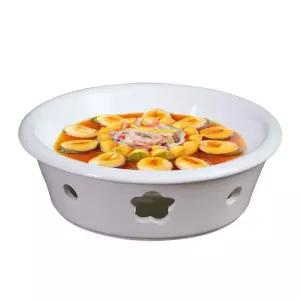 보온 플레이팅 식기 미니화로 접시 도자기 원형 가열대 워머 그릇