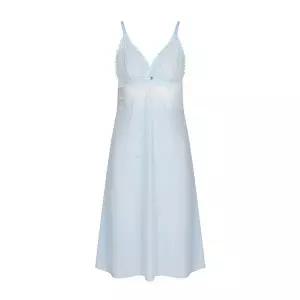 [매장정품] [원더브라] 여성 기하학 패턴 브이넥 레이스 풀슬립_블루