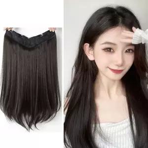 신상 여성 부분 긴가발 패션 헤어피스 똑딱이 반가발 헤어피스 붙임머리