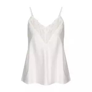 [매장정품] [원더브라]여성 브이넥 시스루 레이스 캐미솔_아이보리