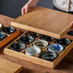 업소용 나무그릇 반찬접시 일식 우드 커버 고바찌 뚜껑 나무