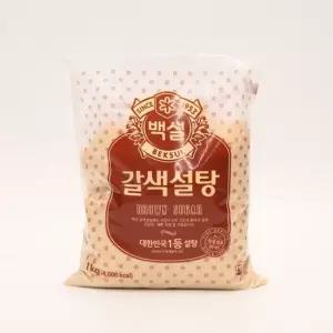 백설 갈색 설탕 1kg 황설탕 갈색 설탕