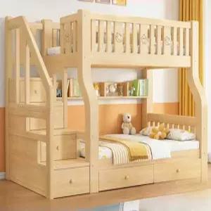 숙직실 원목 2층침대 다용도 벙커침대 이층침대 성인용 고저 높이조절