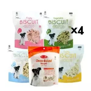 바우와우 비스켓 220g X4개 애견 쿠키간식 칭찬 영양 애견간식 강아지쿠키 강아지간식