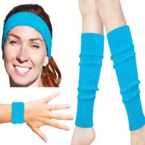 Zilo 노벨티 80년대 여성용 운동복 액세서리 레그 워머 세트