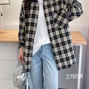 스파이더맨 여성 캐주얼 가을 긴팔 상의 셔츠 체크 OPH3