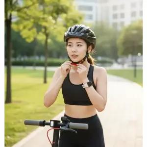 자전거 오토바이 킥보드 헬멧 턱끈 보호대 쓸림 방지 패드 레드