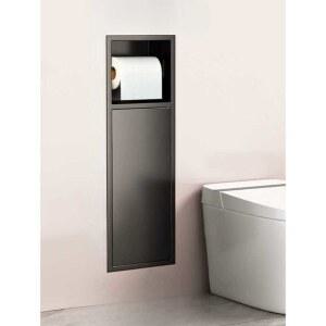 매립형 휴지걸이 화장실 욕실 1 A형 매립 블랙 380x200x125mm 거치 수납 휴지