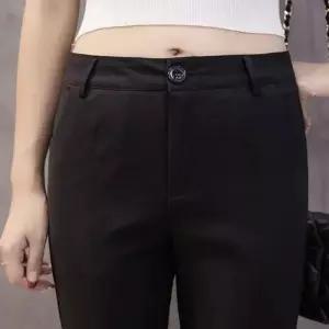 바지 팬츠 여친 검정 배기팬츠 와이드핏 칠부 조거 세미 정장 9부 OP1