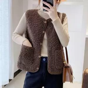 뽀글이조끼 양털조끼 후리스 겨울 어른 수면조끼 실내 할머니 김장 털조끼 베스트 1114380