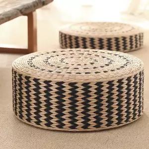 방석 카페 홈센스 인테리어 바닥 스툴 라탄방석 원형라탄방석 라탄 소품 쿠션