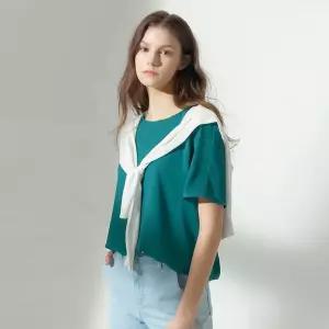 더핸드메이드 [최초가 39000원] [55~88] 썸머 실키 데일리 티블라우스 한여름 반팔 1087409