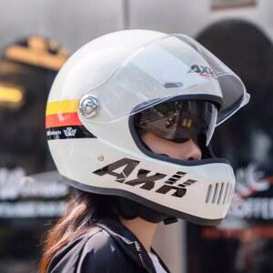 풀페이스 헬멧 레트로 바이크 클래식 이중미러 경량 커플헬멧