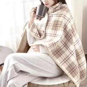 숄담요 학생 망토 담요 거실 똑딱이단추 무릎담요 블랭킷 어깨담요