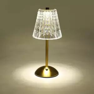 크리스탈 테이블 스탠드 커팅 앤티크 단스탠드 터치 램프 무선