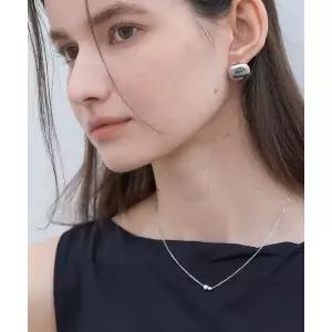 HALDEN silver round pendant pearl necklace 5,6mm (N020_silver) 172465