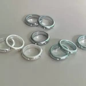 고퀄리티   러블리 데일리 봄 반지 아크릴 레이어드 우정 진주 링 큐빅 소품샵 코팅