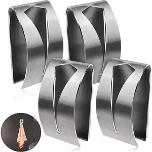 자체 접착 수건 걸이 거치대 그래버 스테인레스 스틸 주방 접시 벽걸이 비 드릴링 보관