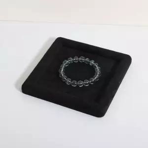 GemeShou 스퀘어 벨벳 주얼리 디스플레이 트레이 보관 정리판 목걸이 팔찌 반지 귀걸이 스탠드 홀더용 빈