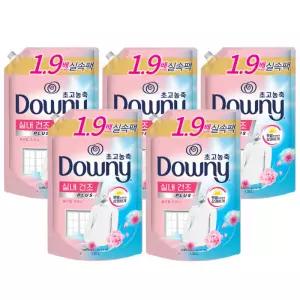 다우니 섬유유연제 플로럴 프레쉬 핑크 1.35L 리필 5개
