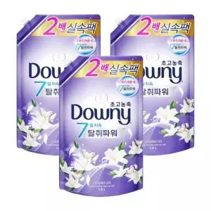 다우니 고농축 섬유유연제 화이트티와 릴리 1.6L 리필용 3개