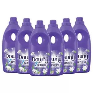 다우니 탈취파워 화이트티와 릴리 초고농축 섬유유연제 본품/1L 6개
