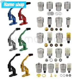 핸드 프레스 기계 금속 다이 몰드 아일렛 더블 캡 리벳 스냅 패스너 버튼 Leathercraft Handmade 용 설치