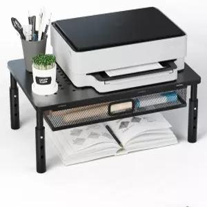서랍이 있는 WSOWX 데스크톱 프린터 스탠드 홈 오피스용 책상 정리함 팩스 기계 스캐너 라탑 14.57 x9.25