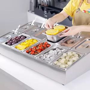 미니 반찬 냉장고 토핑 셀프바 김밥 업소용 가게 재료