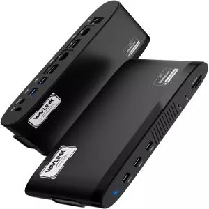 WAVLINK 디스플레이링크 도킹 스테이션 Mac M1/M2/M3/M4 및 Windows용 듀얼 모니터 14-in-1 100W 2 DP/2