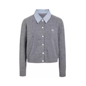 JJ지고트 SS버전 시그니처 카라 레이어드 케이블 가디건 GS4N1PO411 1015306