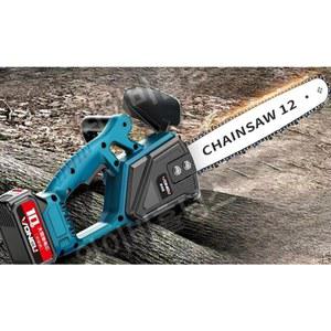 충전식전기톱 무선 모터 8인치 21V 브러쉬리스 라이트 체인톱 블루