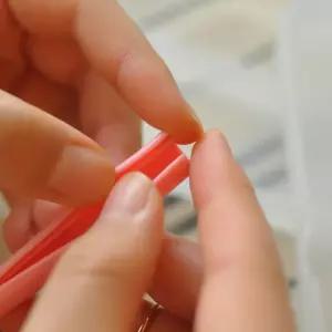 세척사용 핑크 실리콘스트로우 일반 빨대 22cm 우유빨대 쥬스빨대 스트로우