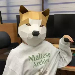 가면만들기 종이탈 만들기 3D 동물 시바견