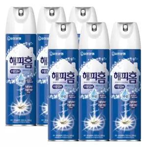 해피홈 에어로솔 무향 모기 수성 500mlx6개 스프레이 바퀴벌레약 파리약