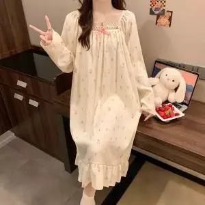 엘럽 하트잠옷 빅사이즈 롱스커트 커플 긴팔 잠옷 잠옷세트 레이스 원템1