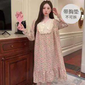 엘럽 스커트 춘추 슬립 커플 홈 캡면 긴팔 살찌는 잠옷세트 원템3