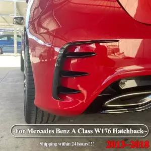 메르세데스 벤츠 W176 A200 A250 A260 A45 AMG 2013-2018 해치백 리어 범퍼 립 스포일러 스플리터 카나드